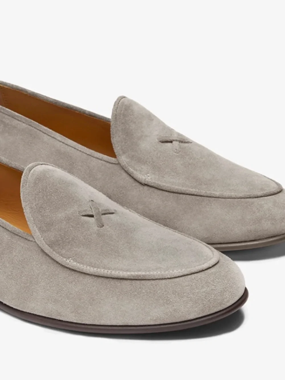 Del Toro Grigio Suede Milano Loafers, Mens size 8.5 US